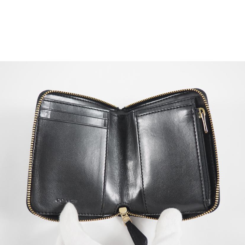 COACH コーチ/コンパクトジップ財布/シグネチャーPVC/茶/F30308//Bランク/79