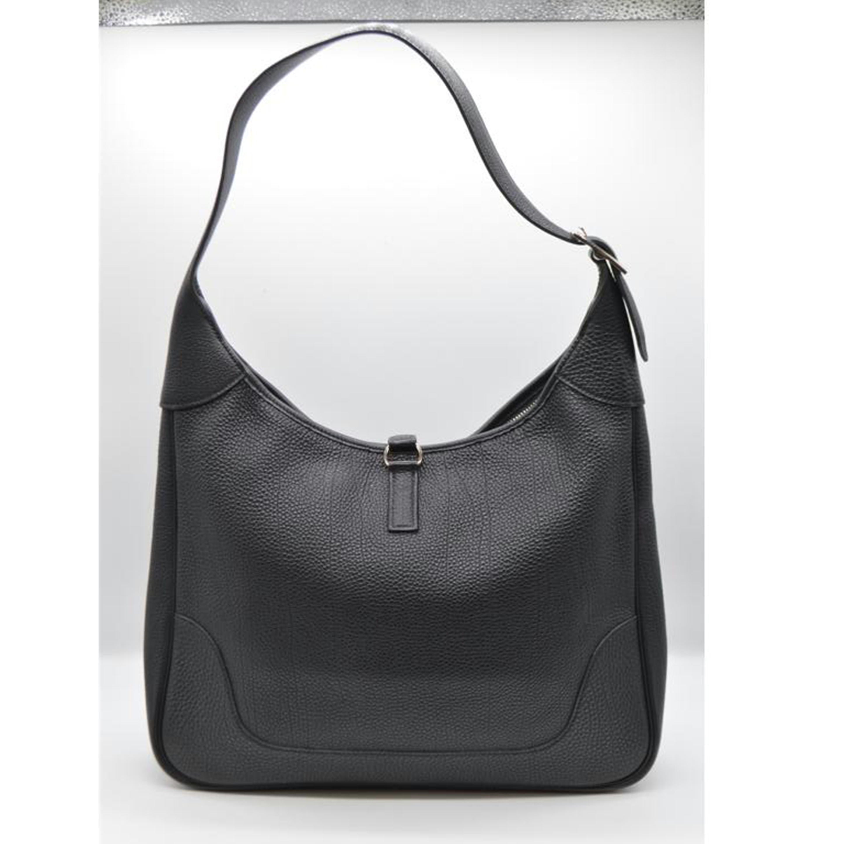 HERMES エルメス/トリム35/トゴ/ノワール//E□刻印 P 8/Aランク/89