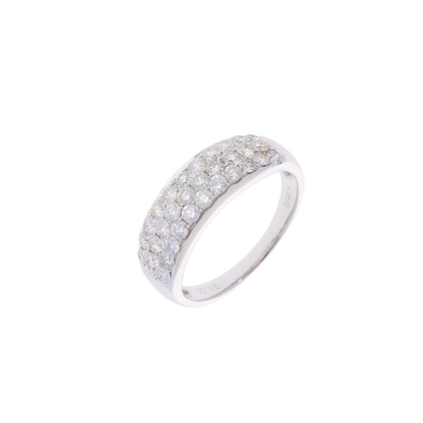 /K18WGダイヤリング1.00/#12//Aランク/75