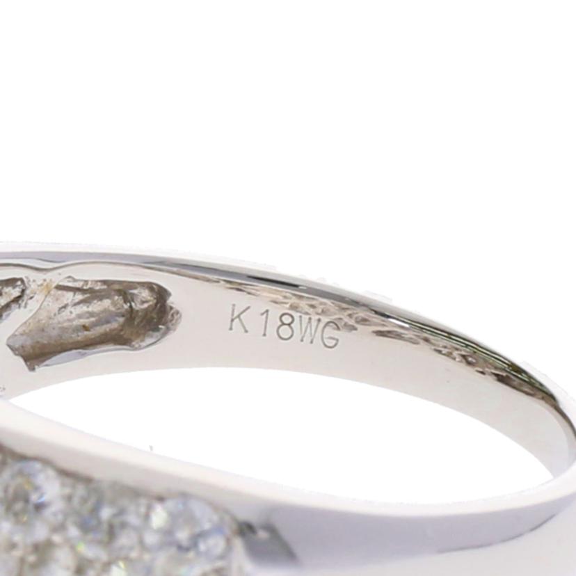 /K18WGダイヤリング1.00/#12//Aランク/75