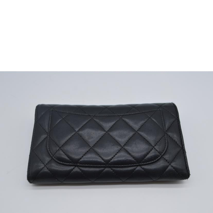 CHANEL/マトラッセラムスキンココマークレザー長財布/A31506//14410969/Bランク/89