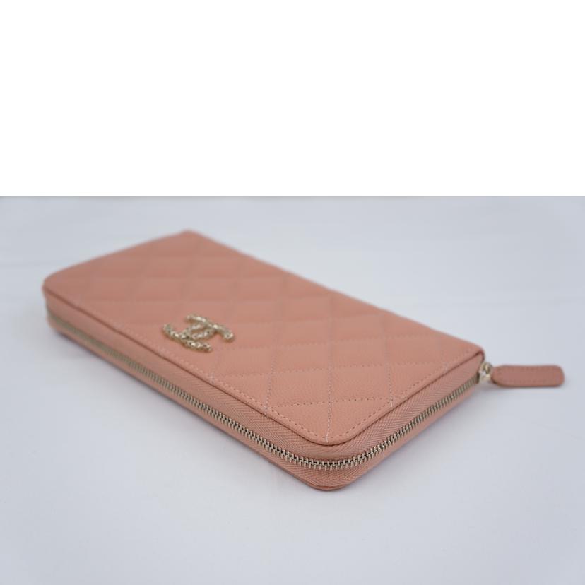 CHANEL シャネル/マトラッセキャビアスキンラウンジップウォレット//HUT*****/SAランク/67