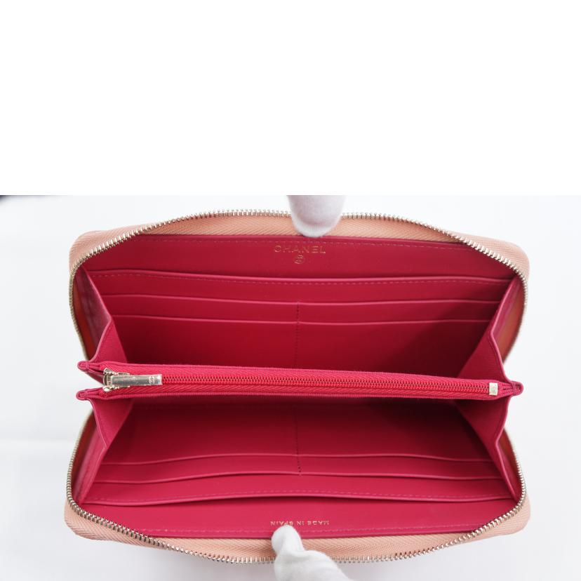 CHANEL シャネル/マトラッセキャビアスキンラウンジップウォレット//HUT*****/SAランク/67