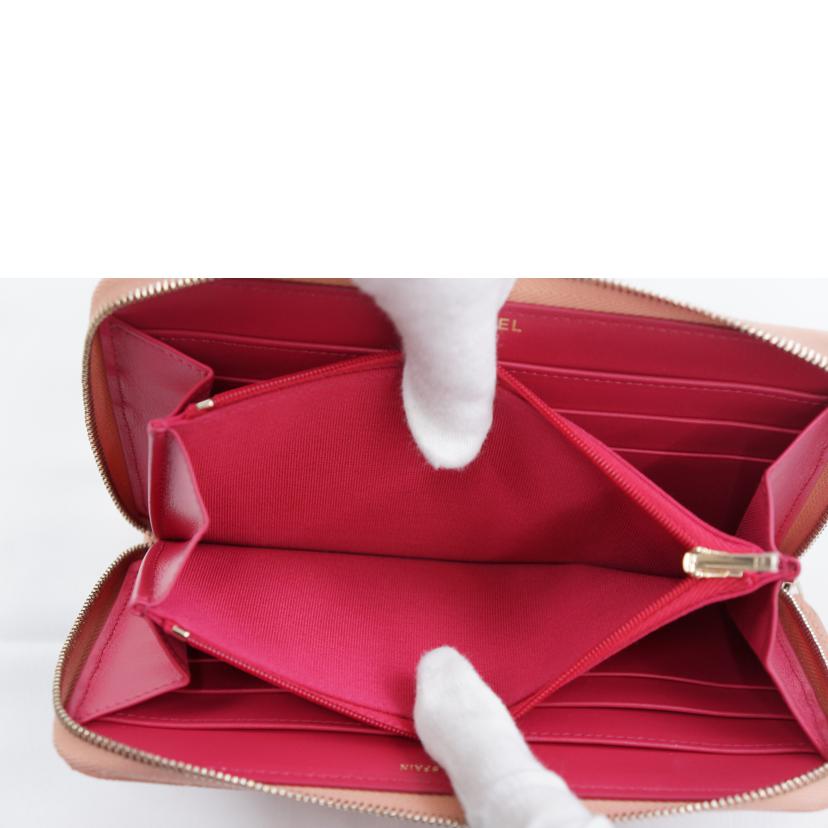 CHANEL シャネル/マトラッセキャビアスキンラウンジップウォレット//HUT*****/SAランク/67