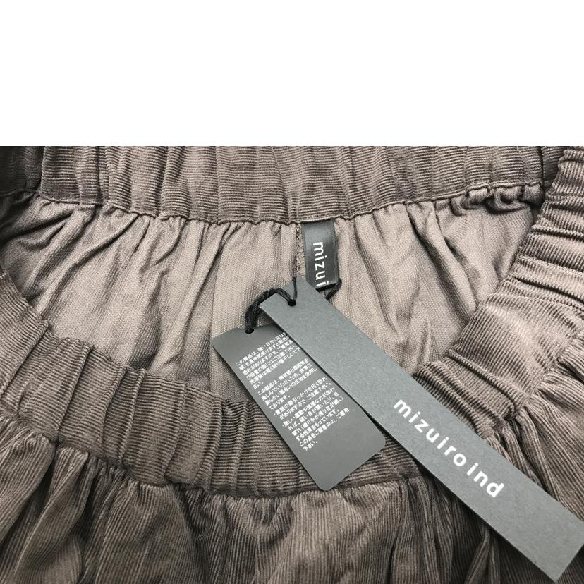 mizuiroind ミズイロインド/コーデュロイワイドパンツ/茶//SAランク/51