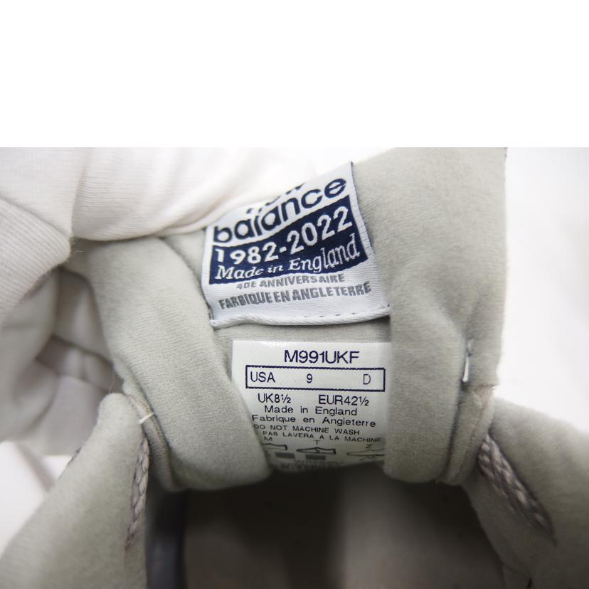 NewBalance ニューバランス/M991グレー40周年記念モデル/M991UKF//Aランク/82