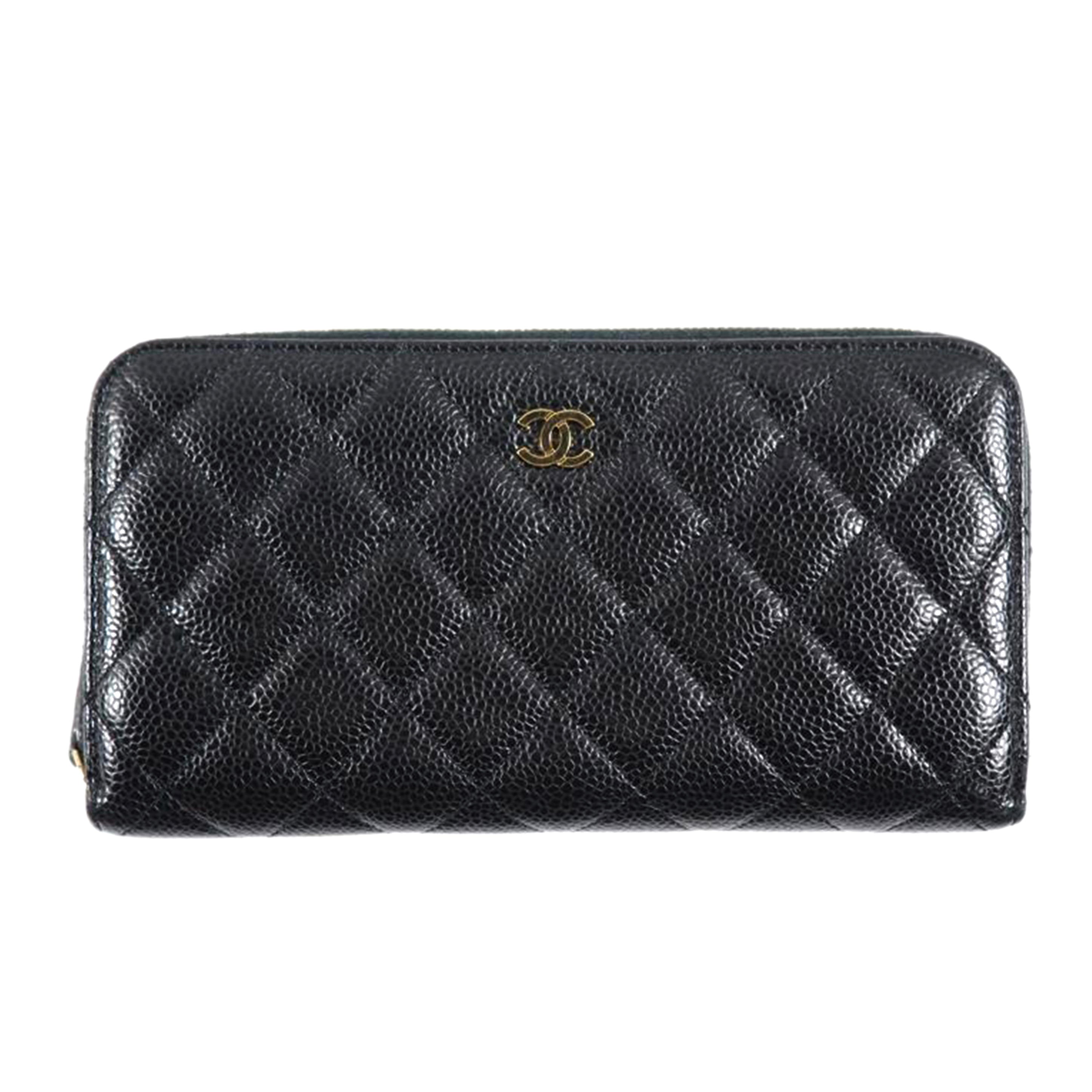 CHANEL シャネル/マトラッセ キャビアスキン ジップウォレット//31485275/Bランク/79