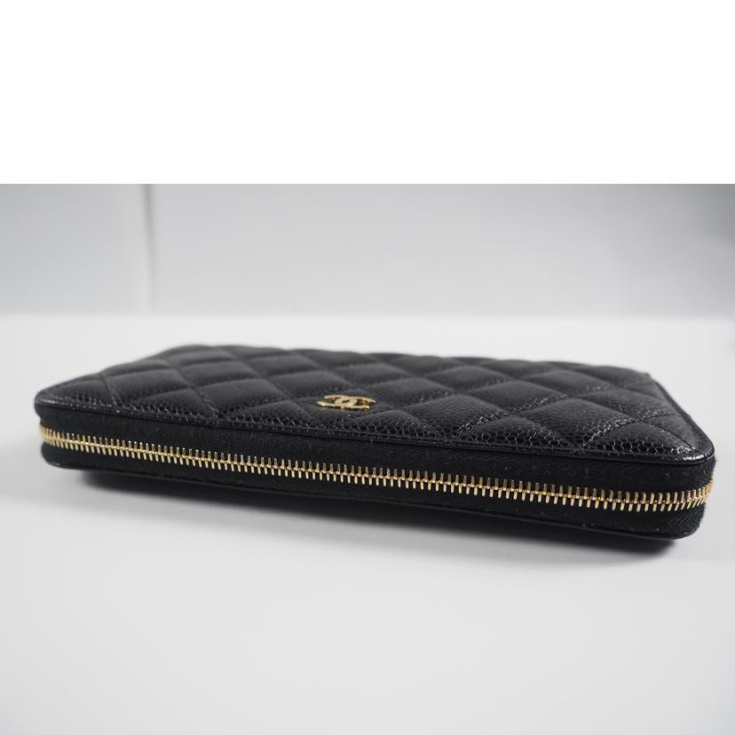 CHANEL シャネル/マトラッセ キャビアスキン ジップウォレット//31485275/Bランク/79