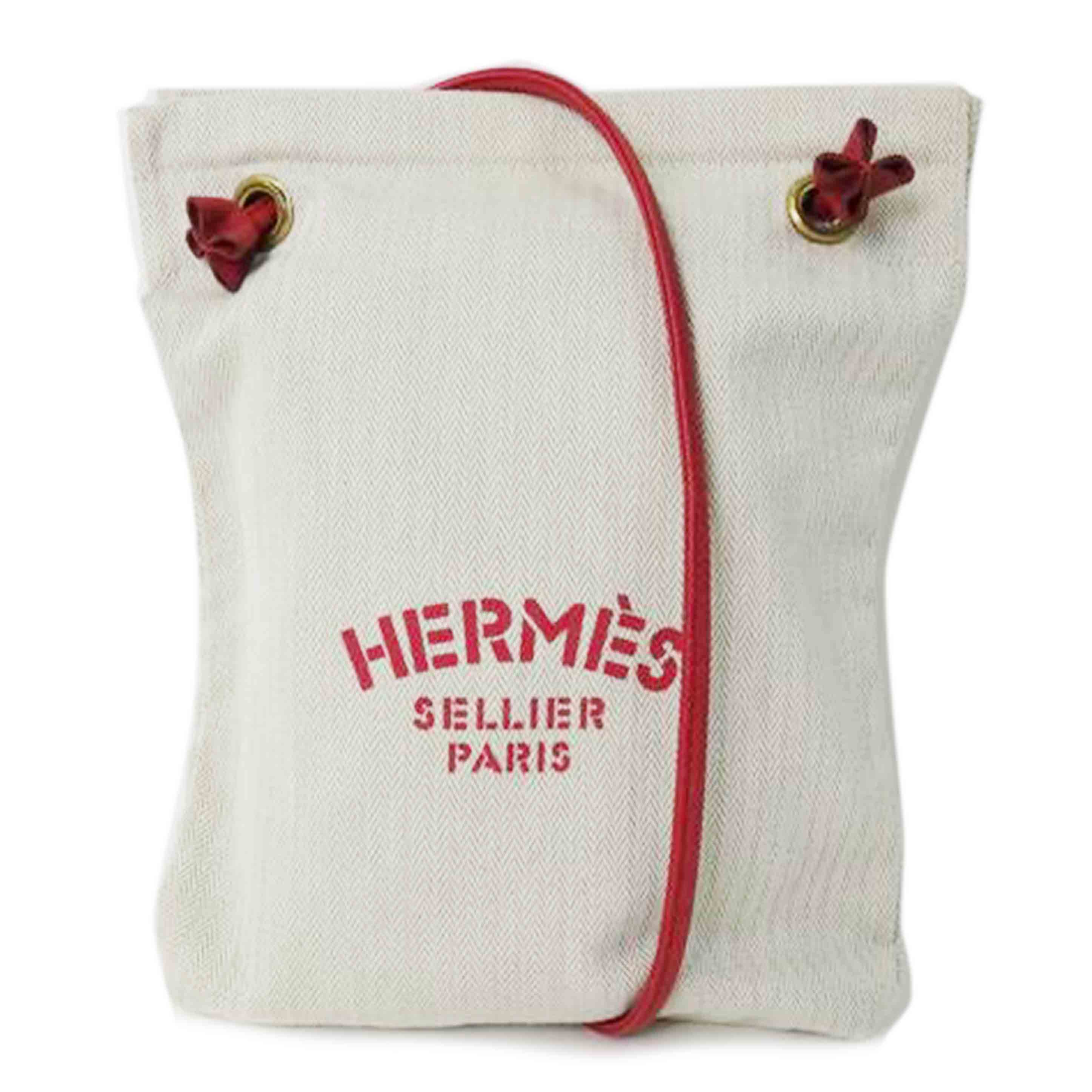 HERMES エルメス/アリーヌPM/キャンバス×レザー(赤系)//Bランク/84