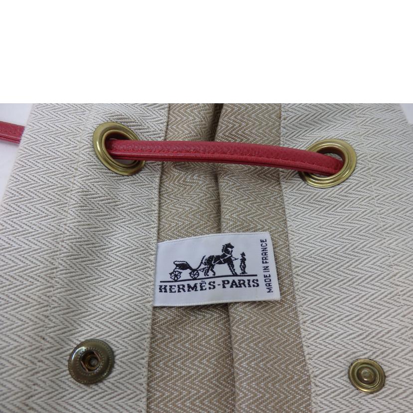 HERMES エルメス/アリーヌPM/キャンバス×レザー(赤系)//Bランク/84