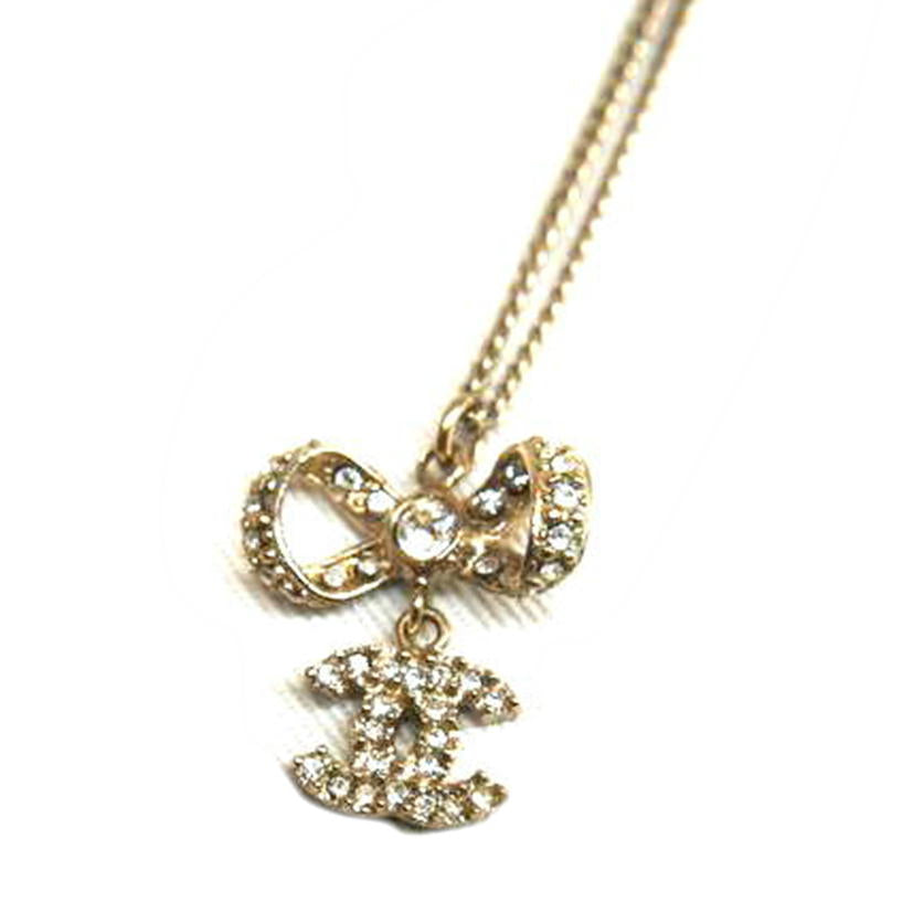 CHANEL シャネル/ラインストーンリボンネックレス//B12P/ABランク/92