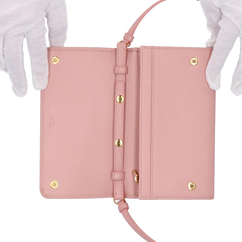PRADA プラダ/サフィアーノリボンショルダーウォレット/1M1437//224/Aランク/75