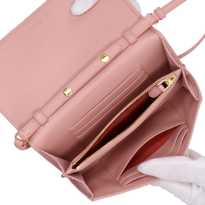 PRADA プラダ/サフィアーノリボンショルダーウォレット/1M1437//224/Aランク/75