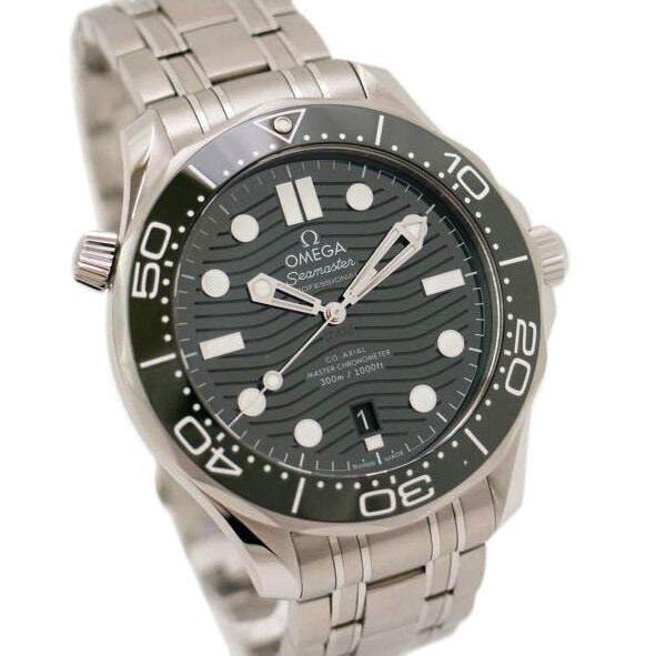 OMEGA オメガ 腕時計 グリーン文字盤 メンズ ダイバー ステンレス/シーマスターダイバー300/コーアクシャル/自動巻き/210.30.42.20.10.001//84113098/SAランク/69