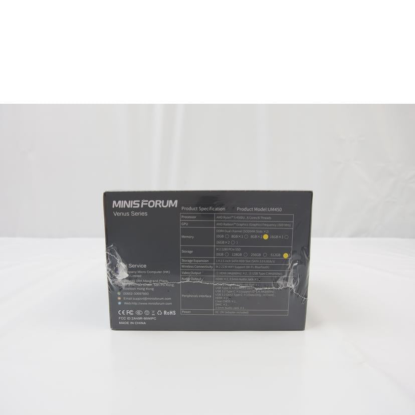 MINIS FORUM MINIS FORUM/ミニPC/UM450 //SAランク/83