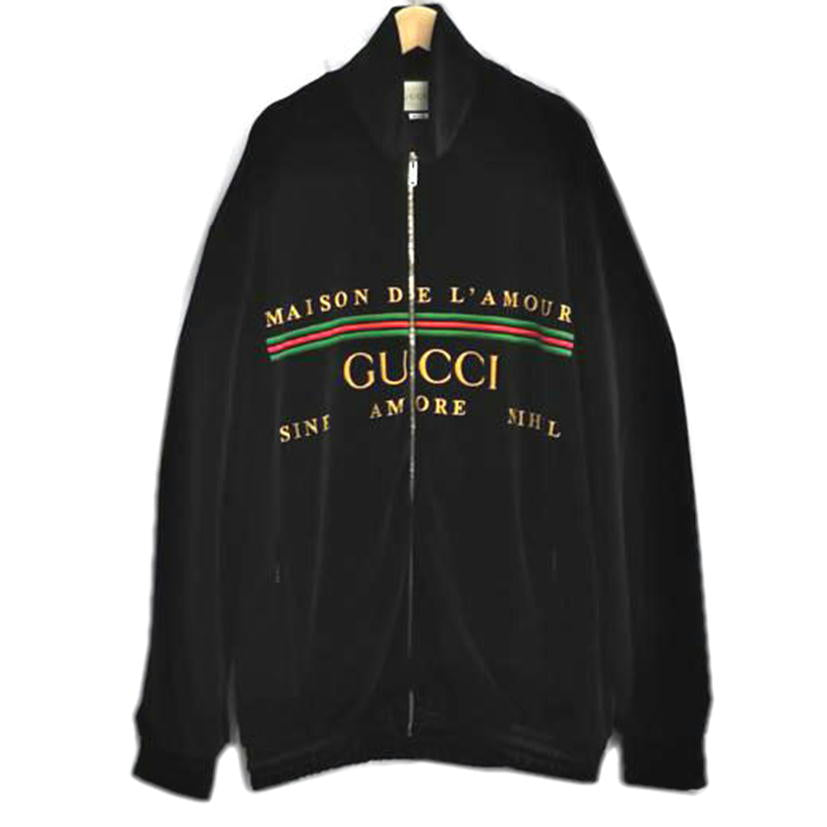 GUCCI グッチ/ベロアオーバーサイズ シェニールジャケット BLK/RED/GRN//Aランク/07
