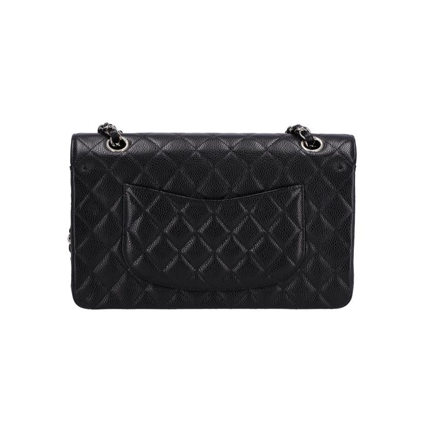 CHANEL シャネル ショルダーバッグ ハンドバッグ シルバー金具 ブラック レディース/キャビアスキンマトラッセWフラップチェーンショルダー/A01113//6692106/Aランク/75