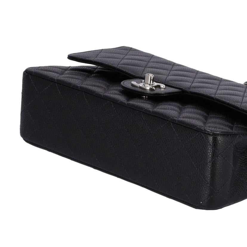 CHANEL シャネル ショルダーバッグ ハンドバッグ シルバー金具 ブラック レディース/キャビアスキンマトラッセWフラップチェーンショルダー/A01113//6692106/Aランク/75