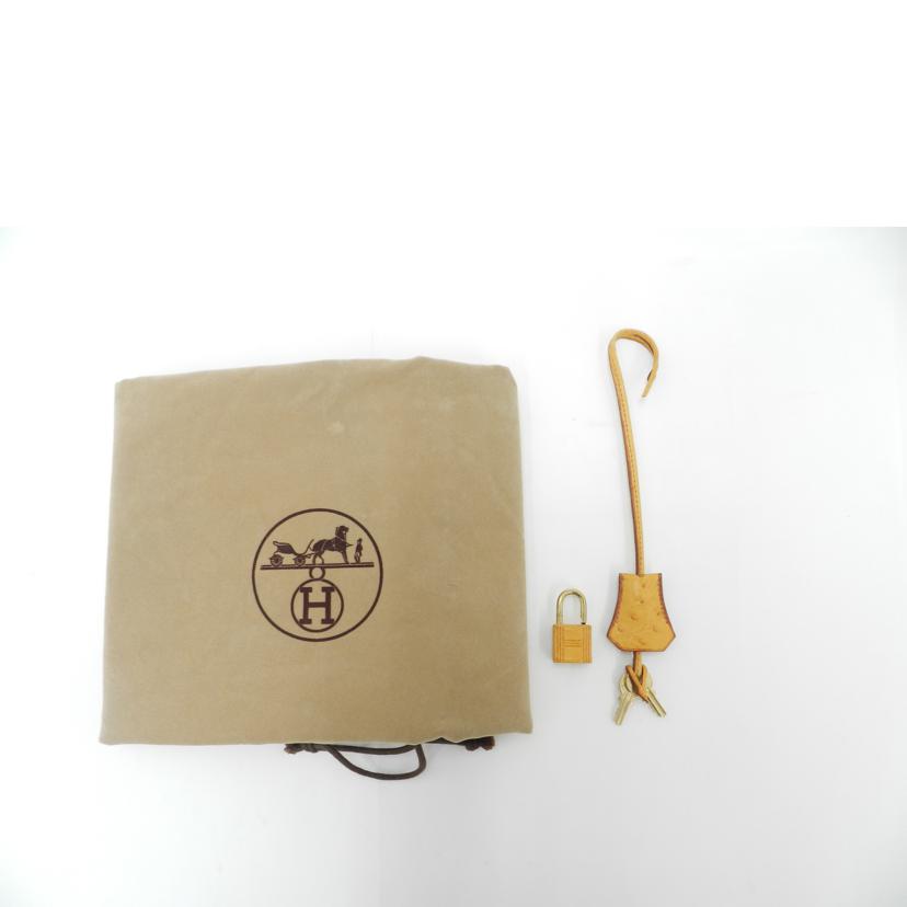 HERMES エルメス 1999年頃製造 ハンド トート 黄色/バーキン35/オーストリッチ/サフラン//C刻印 (1999)/ABランク/69