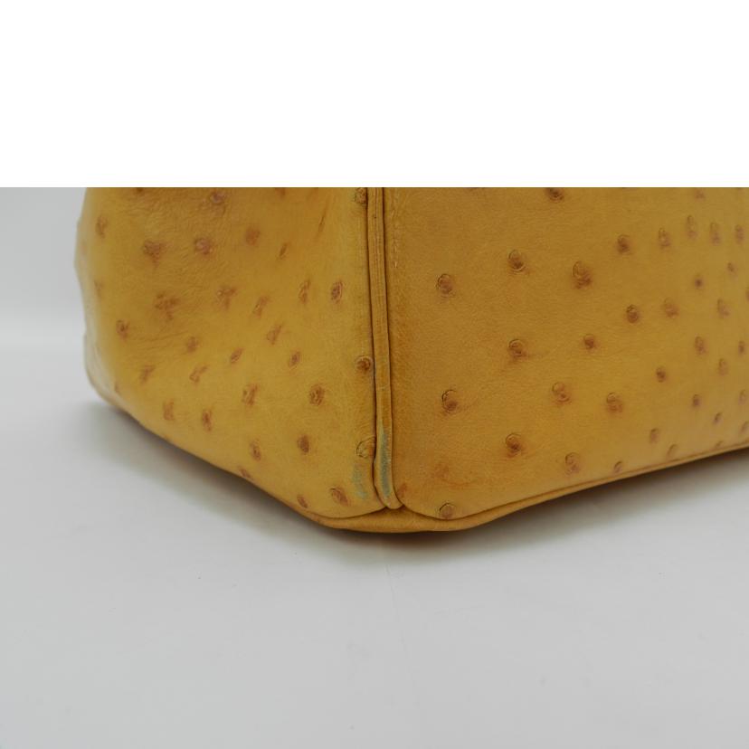 HERMES エルメス 1999年頃製造 ハンド トート 黄色/バーキン35/オーストリッチ/サフラン//C刻印 (1999)/ABランク/69