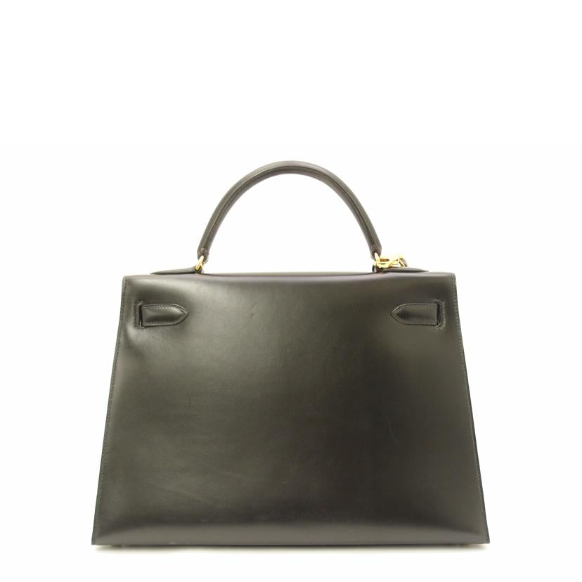HERMES エルメス 黒 1991年頃製造 ハンド 2WAY 肩掛け ゴールド金具/ケリー32/ボックスカーフ/ブラック//U刻印(1991)/Aランク/69