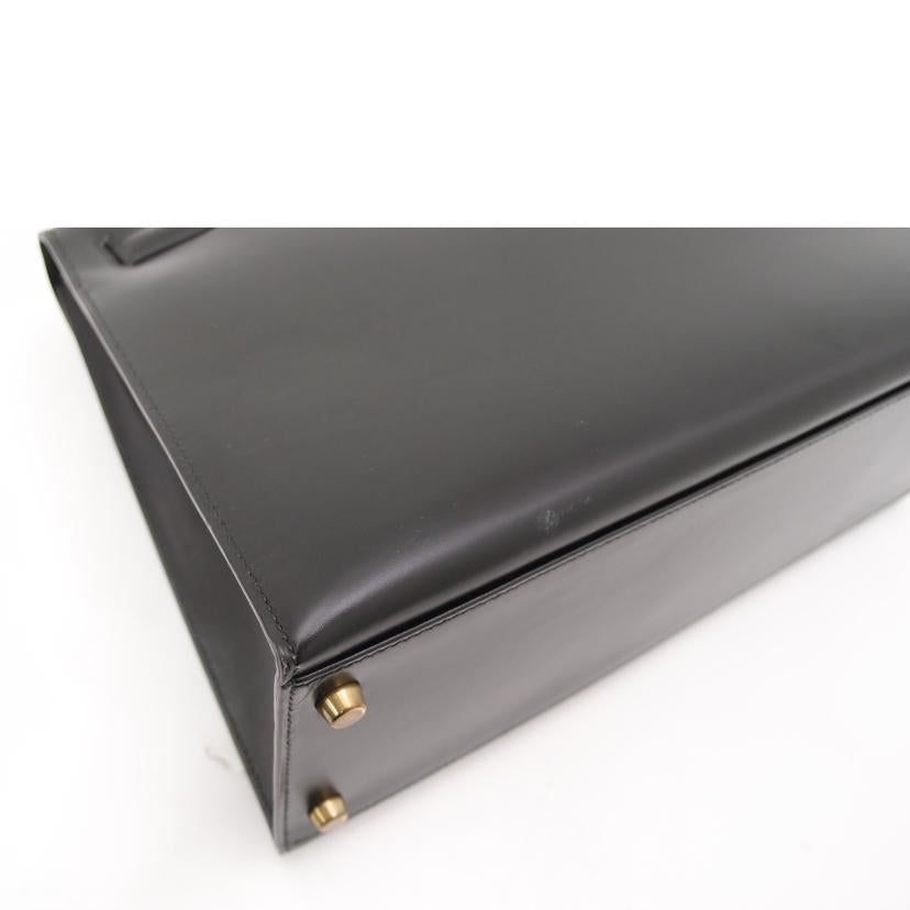 HERMES エルメス 黒 1991年頃製造 ハンド 2WAY 肩掛け ゴールド金具/ケリー32/ボックスカーフ/ブラック//U刻印(1991)/Aランク/69