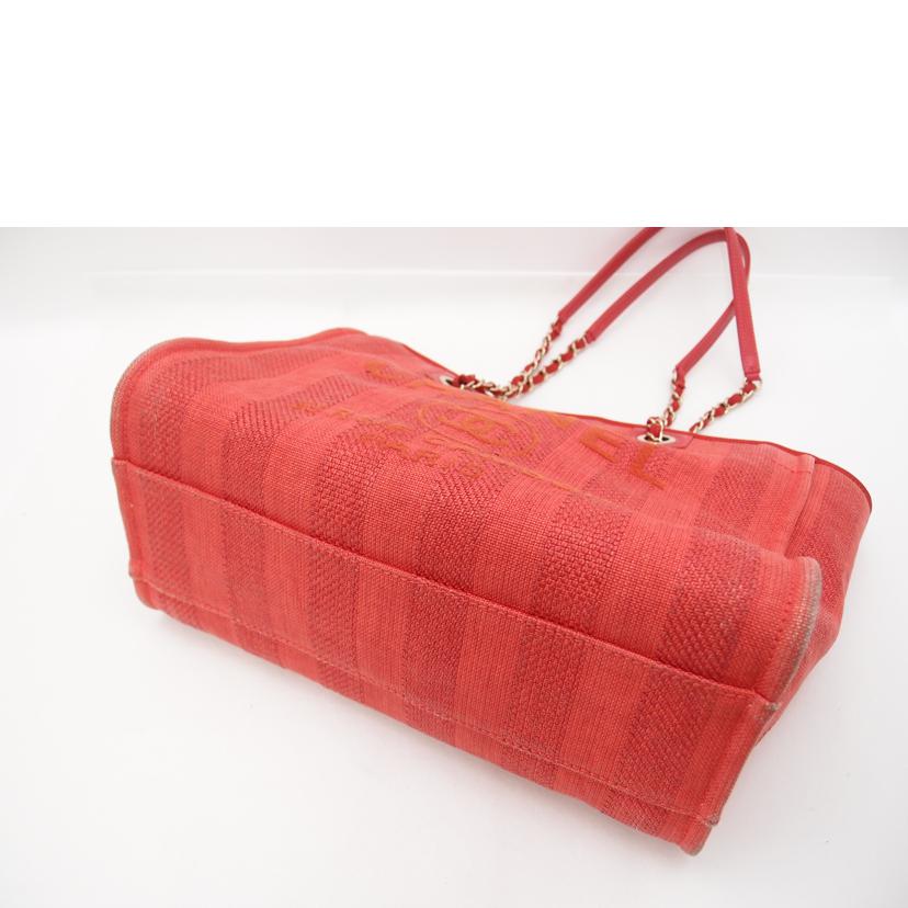CHANEL シャネル トート 赤 肩掛け /ドーヴィルチェーントート/レッド/A67001//297*****/Bランク/69