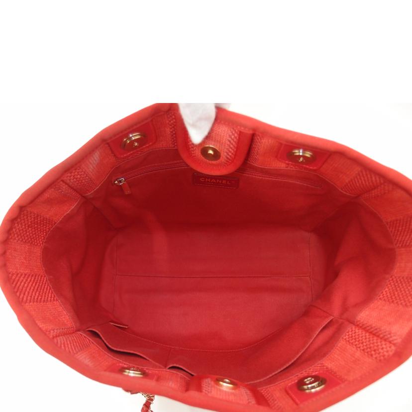 CHANEL シャネル トート 赤 肩掛け /ドーヴィルチェーントート/レッド/A67001//297*****/Bランク/69