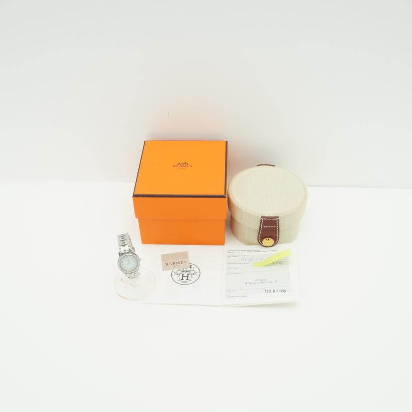 HERMES エルメス/クリッパー・ホワイト/レディース/クオーツ/CL4.210//110****/ABランク/77