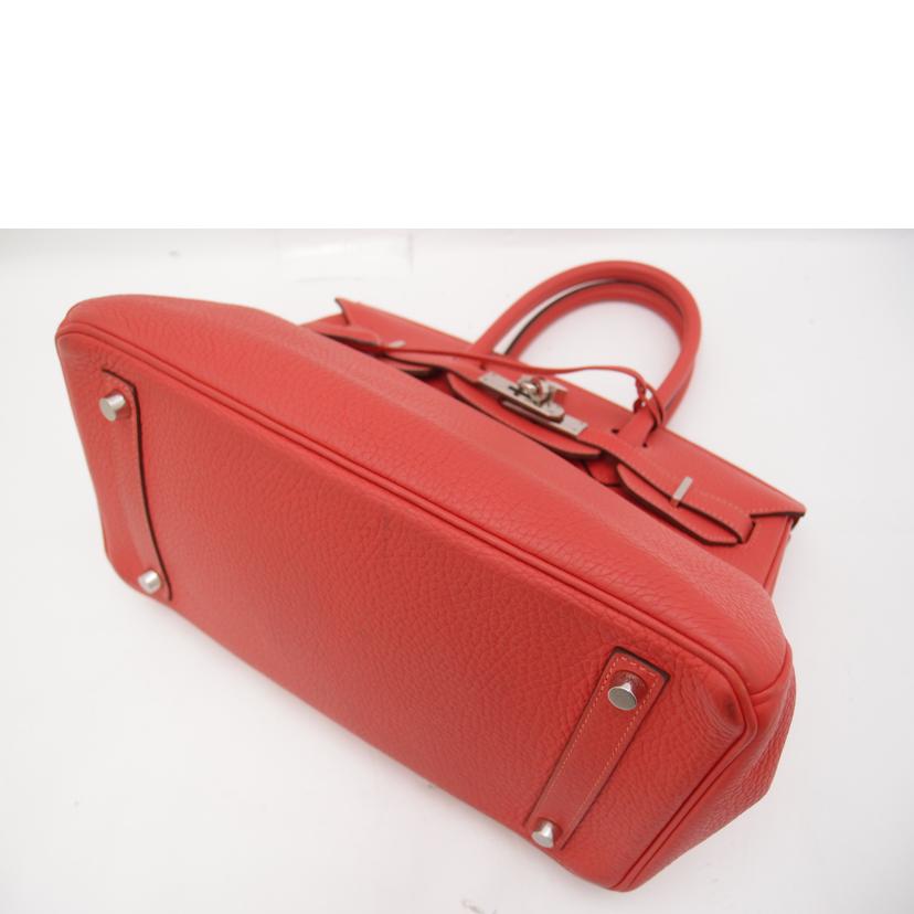HERMES エルメス 2015年頃製造 シルバー金具 ハンド トート /バーキン30/トゴ/ルージュ//T刻印(2015)/Aランク/69