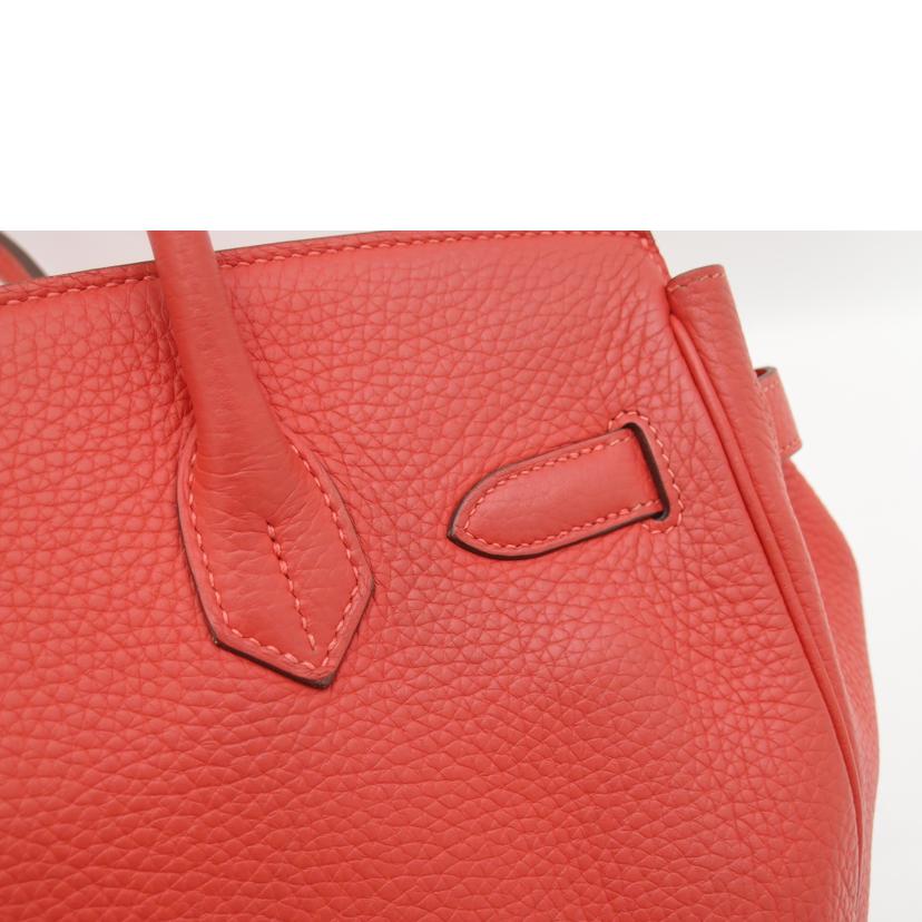 HERMES エルメス 2015年頃製造 シルバー金具 ハンド トート /バーキン30/トゴ/ルージュ//T刻印(2015)/Aランク/69