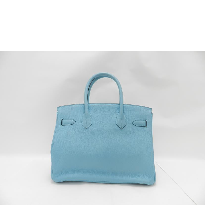 HERMES エルメス 2017年頃製造 水色 ハンド シルバー金具 /バーキン30/トゴ/ブルーアトール//A刻印(2017)/Aランク/69