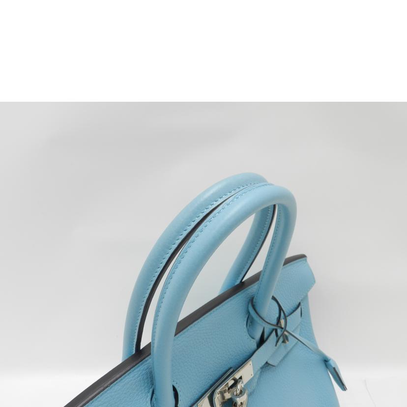 HERMES エルメス 2017年頃製造 水色 ハンド シルバー金具 /バーキン30/トゴ/ブルーアトール//A刻印(2017)/Aランク/69