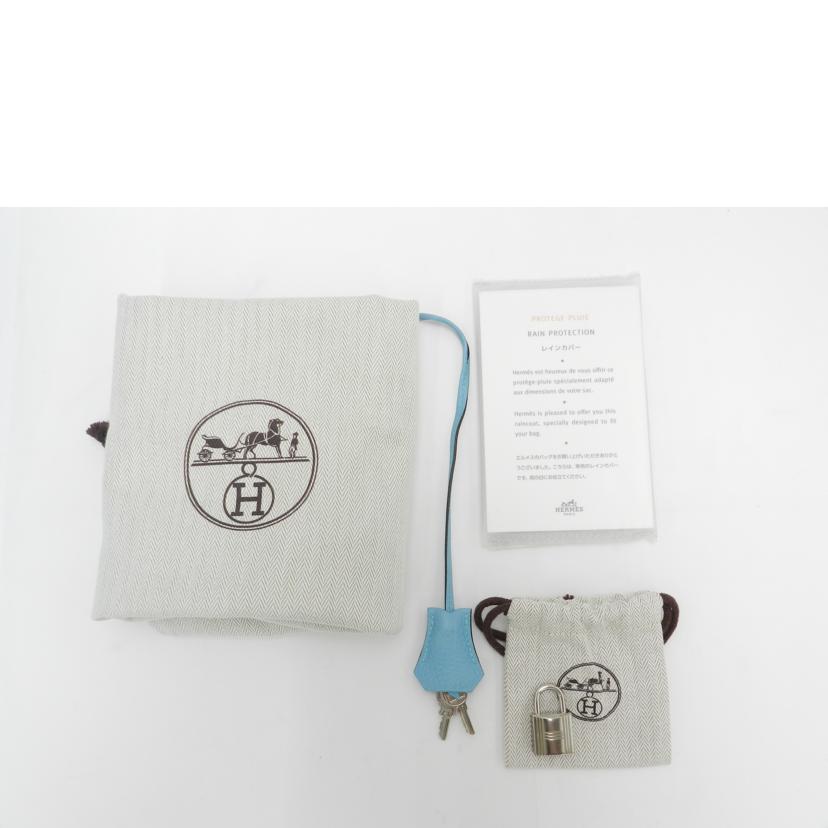 HERMES エルメス 2017年頃製造 水色 ハンド シルバー金具 /バーキン30/トゴ/ブルーアトール//A刻印(2017)/Aランク/69