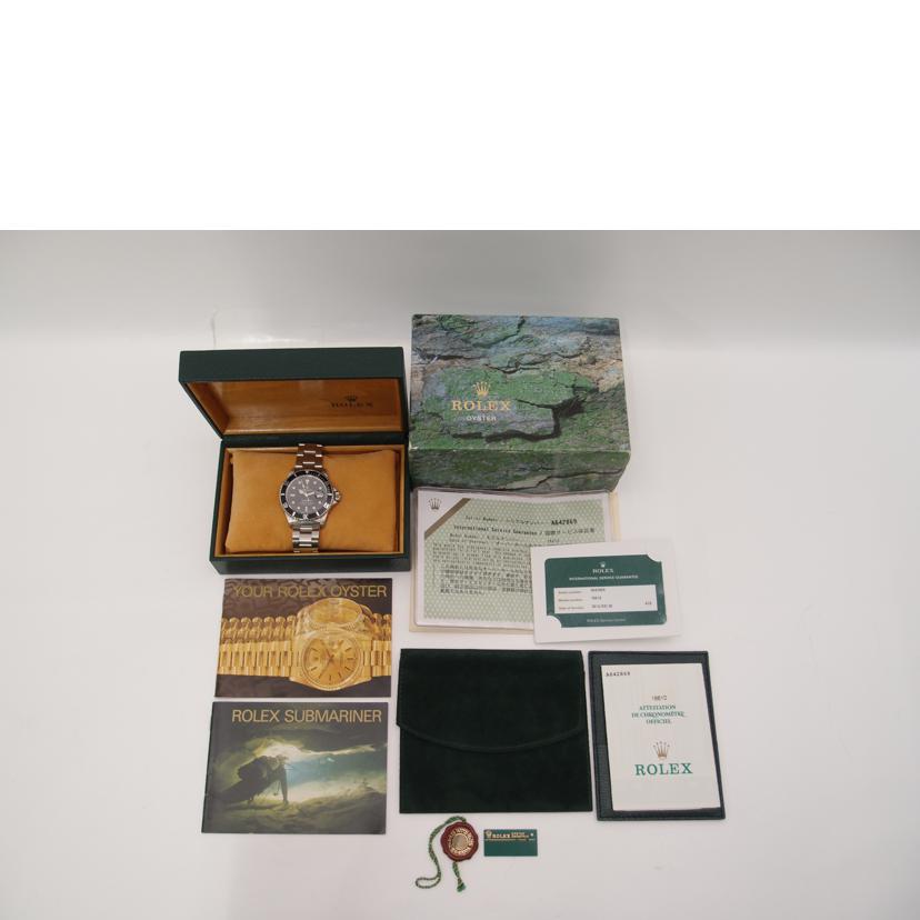 ROLEX ロレックス 腕時計 外装新品仕上済 1998年頃製造 スポーツモデル 黒文字盤 メンズ/サブマリーナ・デイト/ブラック/A番/16610//A642869(1998)/SAランク/69