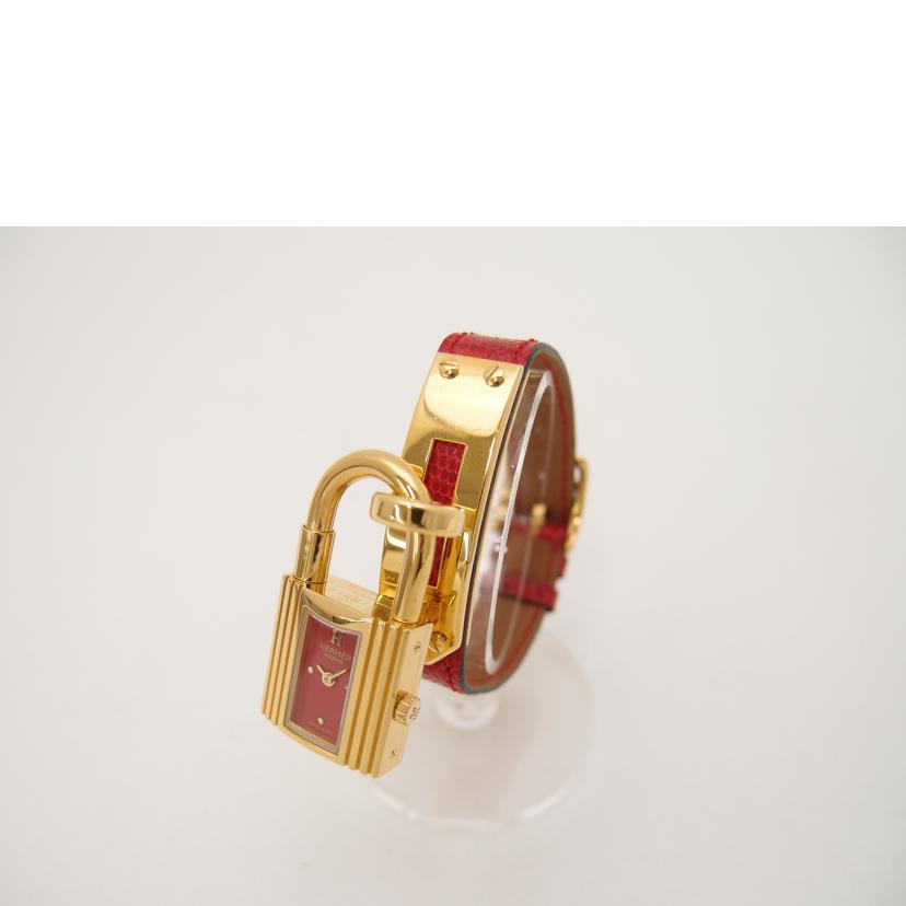 HERMES エルメス 腕時計 GP レッド文字盤/ケリーウォッチ/レディース/クオーツ/社外ベルト/KE1.201//854***/Aランク/69