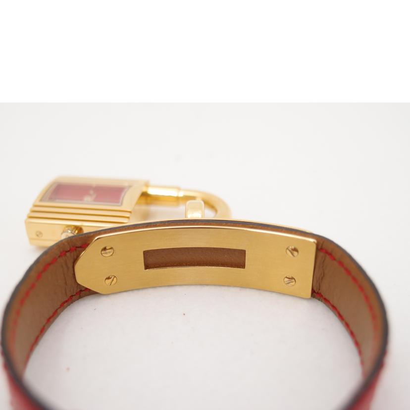 HERMES エルメス 腕時計 GP レッド文字盤/ケリーウォッチ/レディース/クオーツ/社外ベルト/KE1.201//854***/Aランク/69