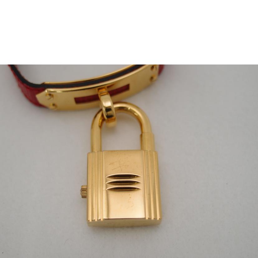 HERMES エルメス 腕時計 GP レッド文字盤/ケリーウォッチ/レディース/クオーツ/社外ベルト/KE1.201//854***/Aランク/69