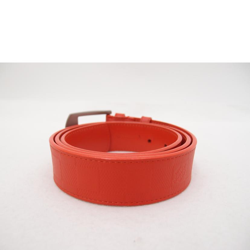 LOUIS VUITTON ルイヴィトン ビトン ベルト 赤系 メンズ レディース /サンチュール・デトロイト/ダミエアンフィニ/W95/M9550//CA2***/Aランク/69