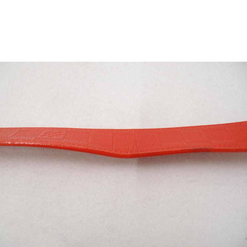 LOUIS VUITTON ルイヴィトン ビトン ベルト 赤系 メンズ レディース /サンチュール・デトロイト/ダミエアンフィニ/W95/M9550//CA2***/Aランク/69