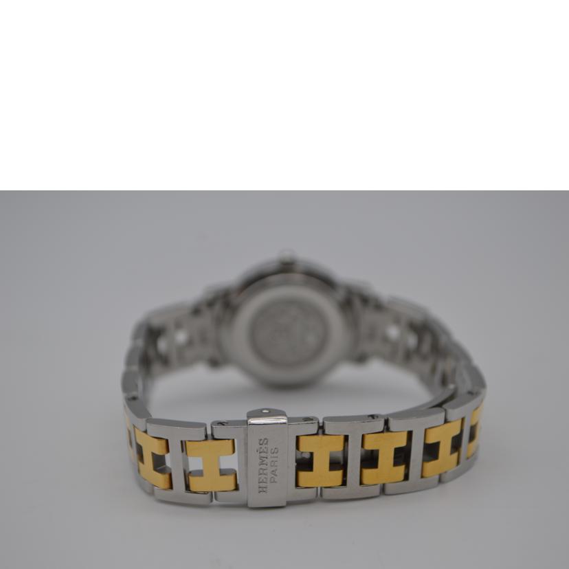 HERMES エルメス/クリッパークォーツコンビ/アイボリー文字盤/CL4.220//1185671/ABランク/89