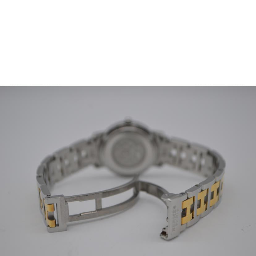 HERMES エルメス/クリッパークォーツコンビ/アイボリー文字盤/CL4.220//1185671/ABランク/89