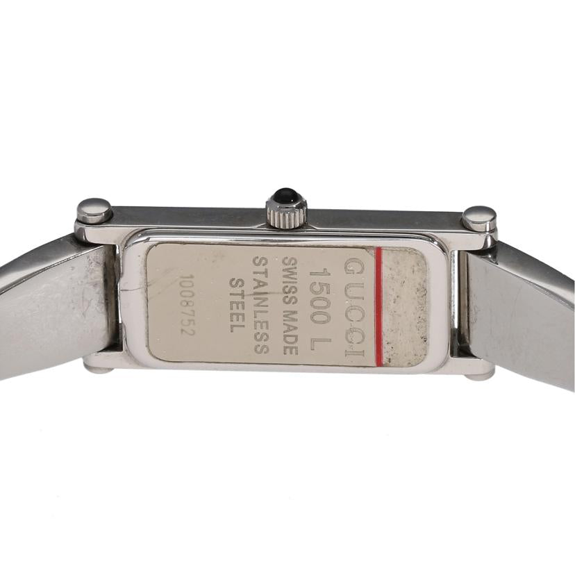 GUCCI グッチ/バングルウォッチ・ブラック×シルバー/クオーツ/1500L//100****/Bランク/63