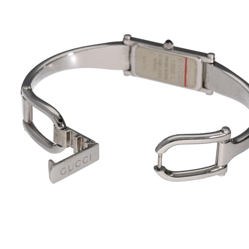 GUCCI グッチ/バングルウォッチ・ブラック×シルバー/クオーツ/1500L//100****/Bランク/63