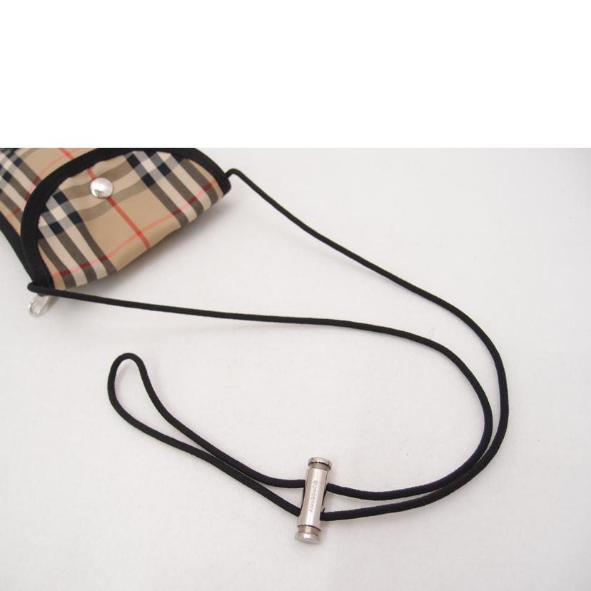 BURBERRY バーバリー ショルダーバッグ メンズ レディース /ノバチェックフォンケース/ブラック//SAランク/69