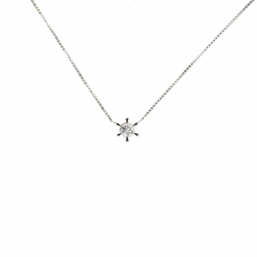 Pt850/Pt850ダイヤネックレス 0.20/43cm/2.6//0.20/Aランク/75