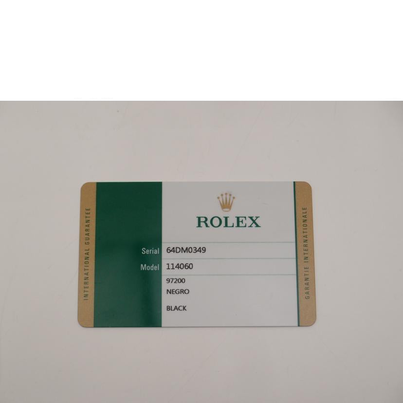 ROLEX ロレックス 腕時計 新品仕上済 スポーツモデル メンズ/サブマリーナ・ノンデイト/ブラック/ランダム番/114060//64DM0349/SAランク/69