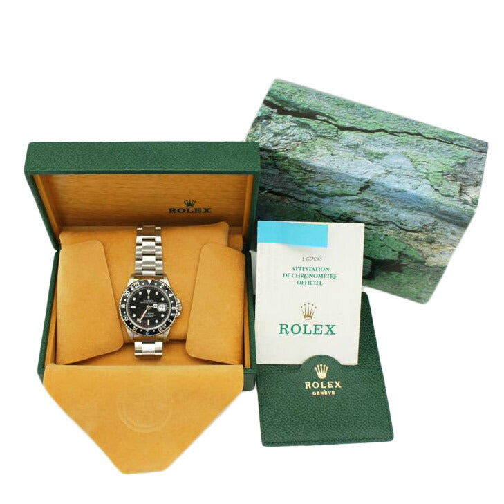 ROLEX ロレックス 腕時計 1996年頃製造 ステンレス 黒 メンズ 自動巻き/GMTマスター/ブラックベゼル/T番/16700 N//T299247/ABランク/75