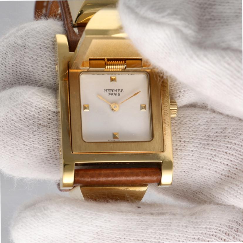 HERMES エルメス/メドール・ゴールド/レディース/クオーツ/ME1.201//698***/ABランク/06