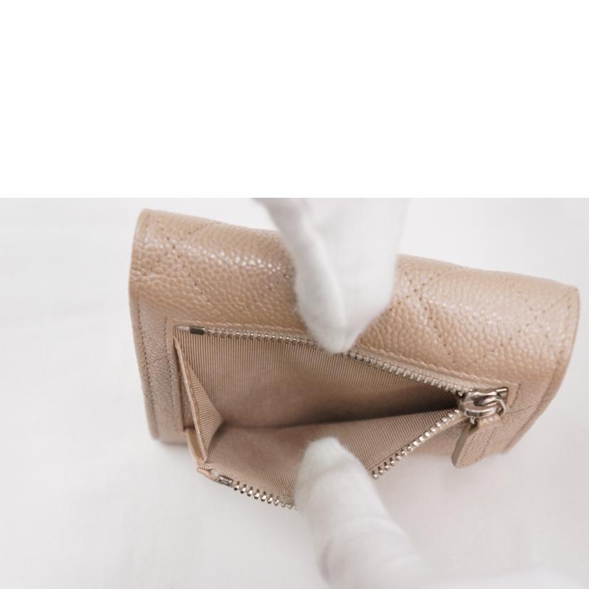 CHANEL シャネル/キャビアスキン/三つ折り財布//21801759/ABランク/67